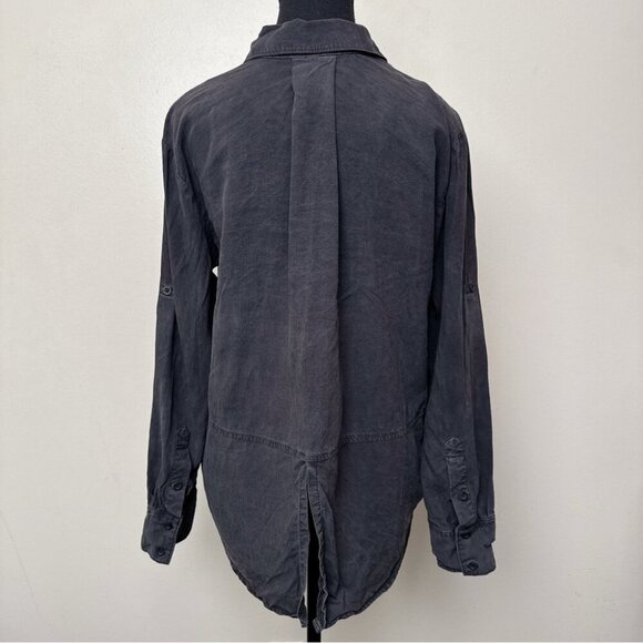 Anthropologie Womens Medium Grey Wash Cloth & Stone Buttondown Shirt - Picture 3 of 16